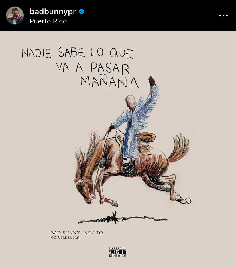 Poster del álbum "Nadie Sabe Lo Que Va A Pasar Mañana"