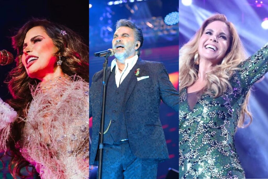 Gloria Trevi, Mijares y Lucero en sus conciertos